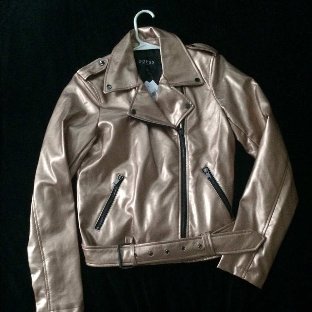 Guess metallic moto jacket